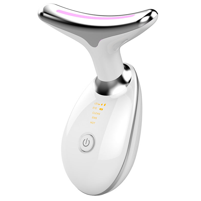 EMS Thermal Neck Lifting And Tighten Massager Electric Microcurrent Wrinkle Remover#SkinTightening