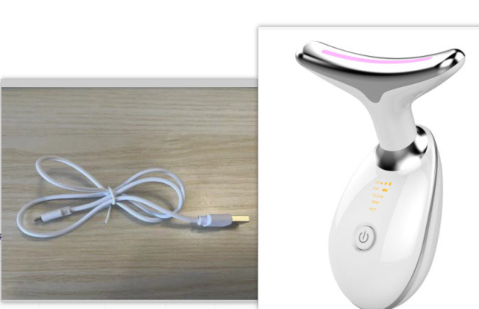 EMS Thermal Neck Lifting And Tighten Massager Electric Microcurrent Wrinkle Remover#SkinTightening